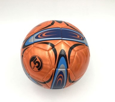 Pelota de futbol N5 metalizada naranja