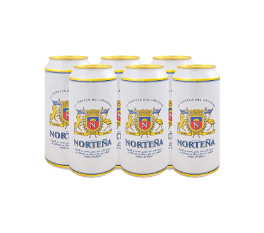 Pack 6 latas cerveza Norteña