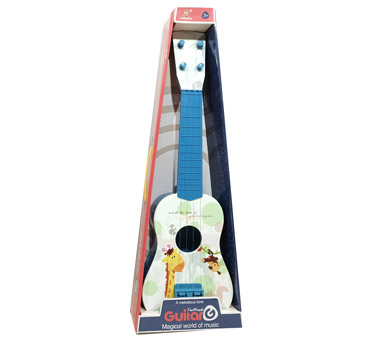 Guitarra infantil de animales celeste