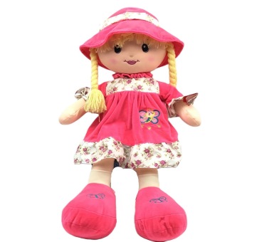 Muñeca patona con gorro fucsia