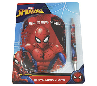 Libreta escolar con lapicera Spider