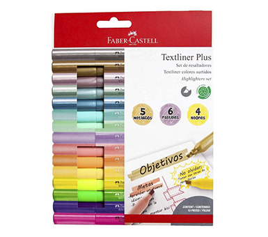 Marcadores Texliner Faber Castell x15