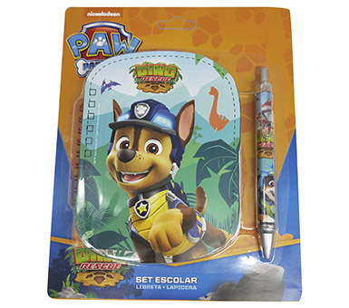 Libreta escolar con lapicera Paw Patrol